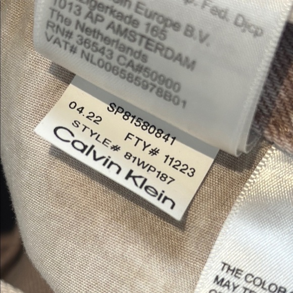 Calvin Klein Brown Cream Straight Leg Jeans Size 28 - Picture 10 of 10